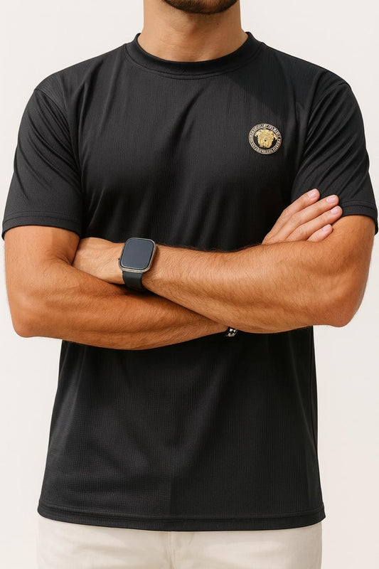 Versace Luxury Silk Tee (Black)