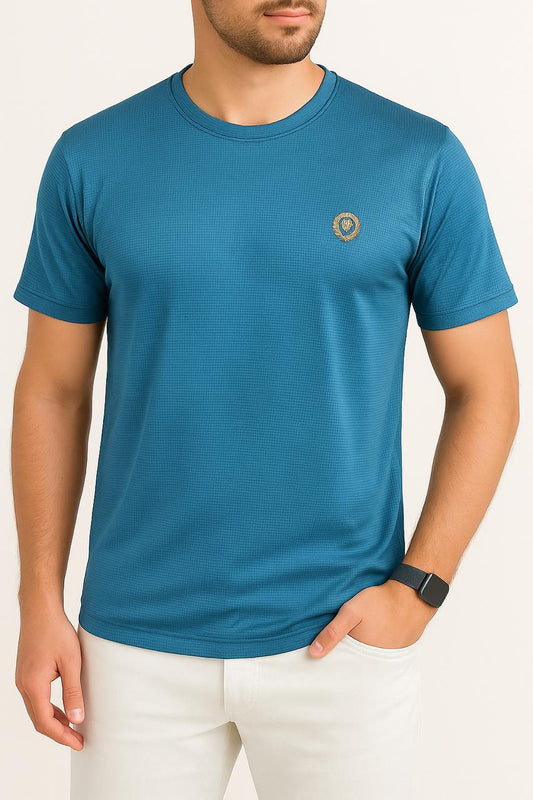 Versace Luxury Silk Tee (Blue)