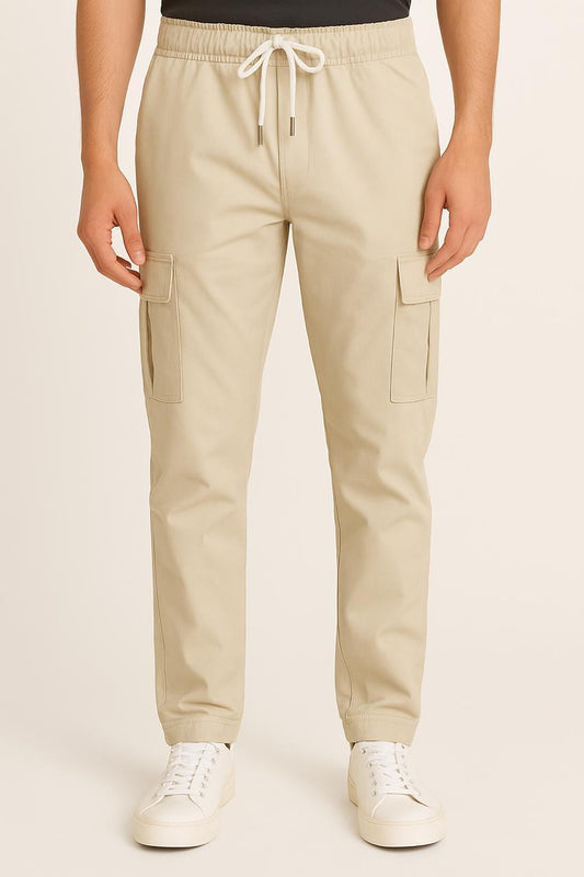 6 Pocket Cargo Pants (Off White)
