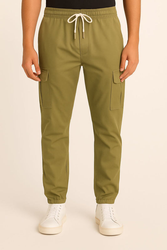 6 Pocket Cargo Pants (Olive Green)